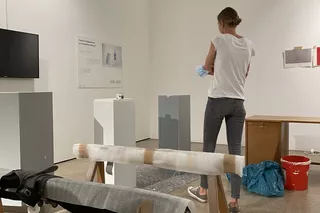 Aufbau Ausstellung Transhuman