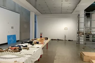 Aufbau Ausstellung Transhuman