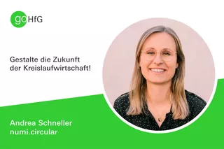 Andrea Schneller mit grünem Balken